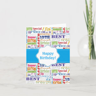 Unique And Special 18th Birthday Party Gifts Card