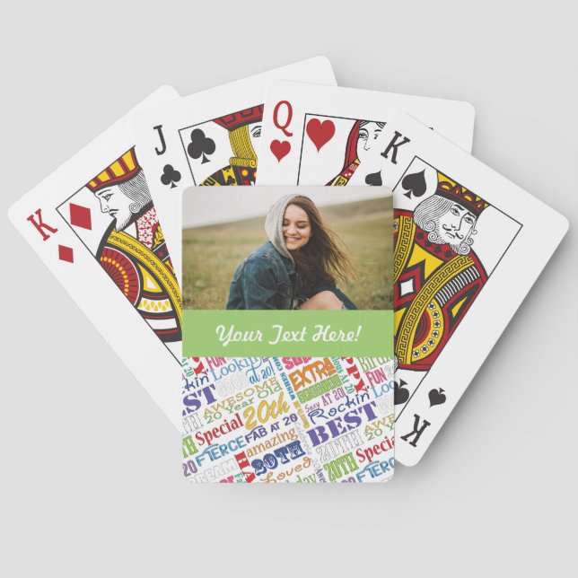 Unique And Special 20th Birthday Party Gifts Playing Cards (Back)