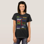 Unique And Special 40th Birthday Party Gifts T-Shirt<br><div class="desc">Typography themed 40th birthday party decor and gifts. Text includes fierce and fab at 40. fabulous at 40, amazing 40th birthday party, extra special 40th birthday, happy 40th birthday, rocking 40th birthday, looking good at 40, and amazing 40th birthday. Bright colourful text in yellow, pink, purple, blue, green and red....</div>