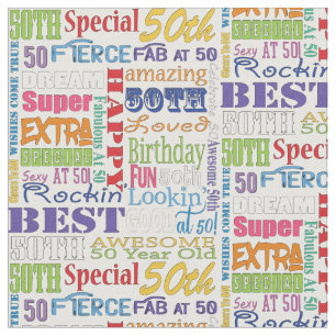Unique And Special 50th Birthday Party Gifts Fabric