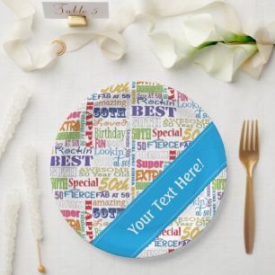 Unique And Special 50th Birthday Party Gifts Paper Plate