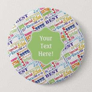 Unique And Special 55th Birthday Party Gifts 10 Cm Round Badge