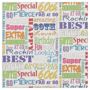 Unique And Special 60th Birthday Party Gifts Fabric