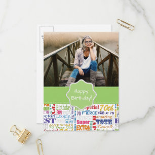 Unique And Special 70th Birthday Party Gifts Invitation Postcard