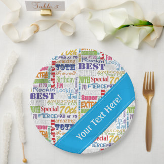 Unique And Special 70th Birthday Party Gifts Paper Plate
