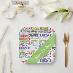 Unique And Special 70th Birthday Party Gifts Paper Plate
