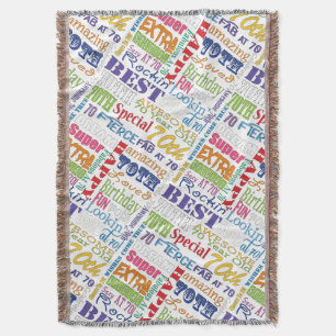 Unique And Special 70th Birthday Party Gifts Throw Blanket