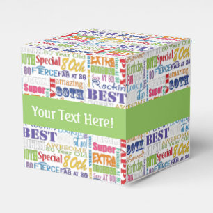 Unique And Special 80th Birthday Party Gifts Favour Box