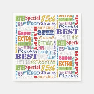 Unique And Special 85th Birthday Party Gifts Napkin
