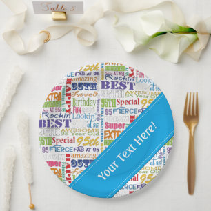 Unique And Special 95th Birthday Party Gifts Paper Plate