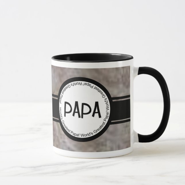 Unique and Stylish World's Greatest Papa Mug (Right)