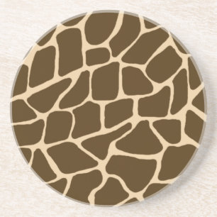 Unique Animal Sandstone Coaster - Giraffe Print