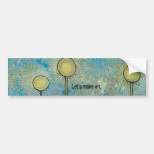 Unique art design fun painting customise your own bumper sticker