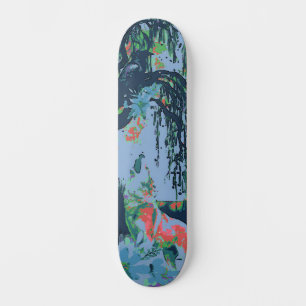 Unique Art Design Majestic Raven Moon & Wolf  Skateboard