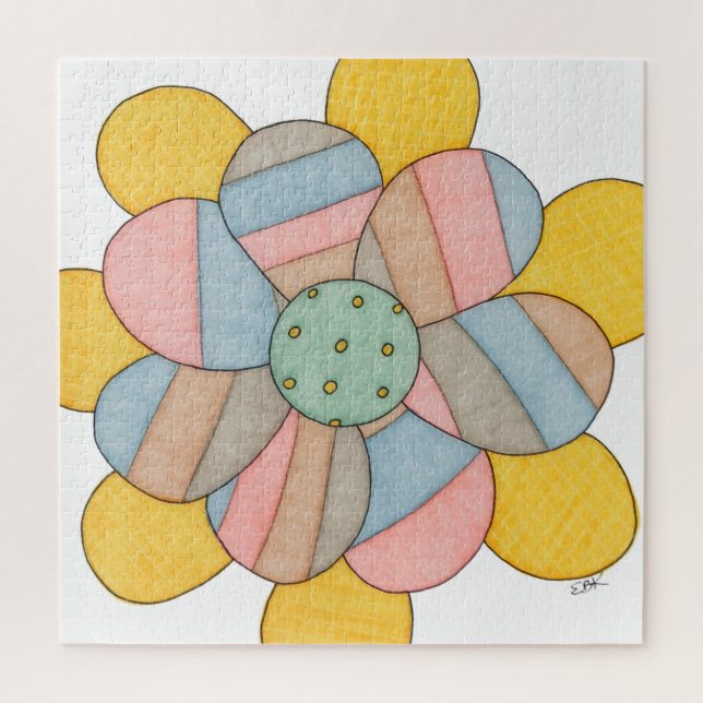 Unique Art Puzzle - Flower #1 - Erin Brie Art (Vertical)