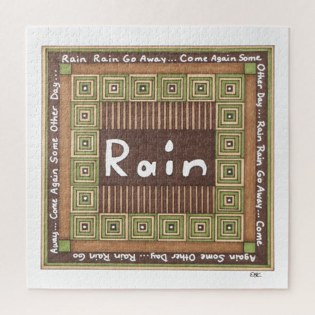 Unique Art Puzzle - Rain  (Vertical)