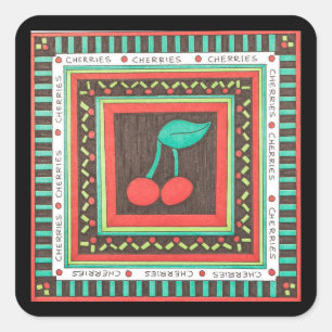 Unique Art Stickers - Cherries - Erin Brie Art