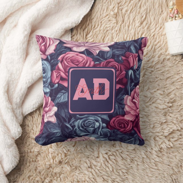 Unique Artisan Rose Family Pillow (Blanket)