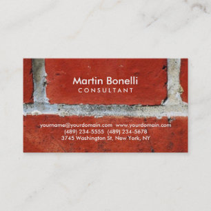 Unique artistic orange wall contemporary trendy business card