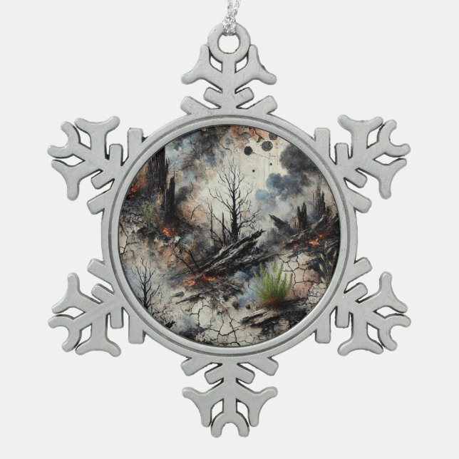 Unique Artistic Snowflake Ornament (Front)