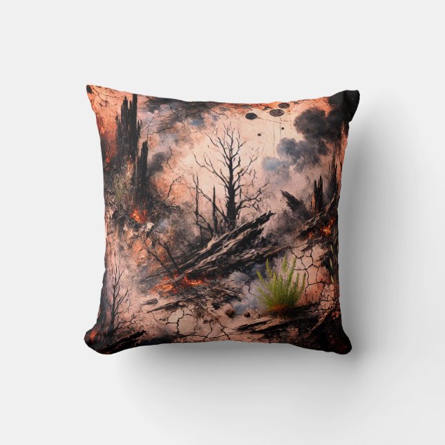 Unique Artistic Throw Pillow (Front)