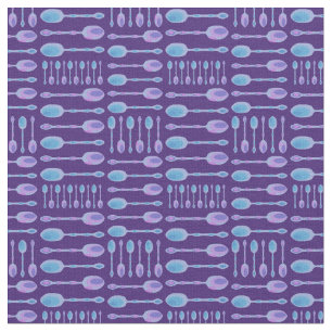 Unique Artsy Spoons! (Purple) Fabric