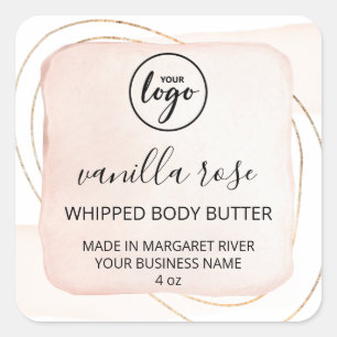 Unique Arty Ink Whipped Body Butter Logo Labels