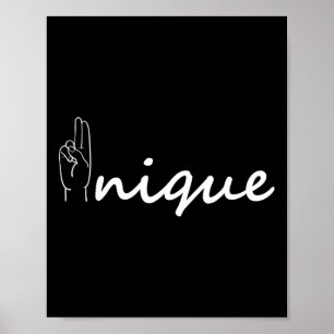 Unique ASL Alphabet American Sing Language ASL Tea Poster