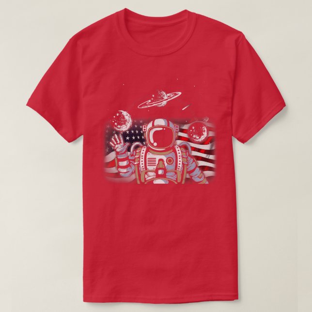 Unique Astronaut Space  T-Shirt (Design Front)