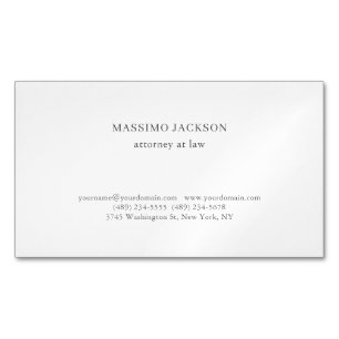 Unique Attorney at Law Simple Minimalist Magnetic Business Card