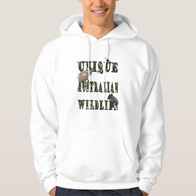 Unique Australian Wildlife Picture Logo, Hoodie (Front)