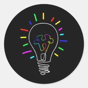 Unique Autism Awareness Illustration For Autism Su Classic Round Sticker