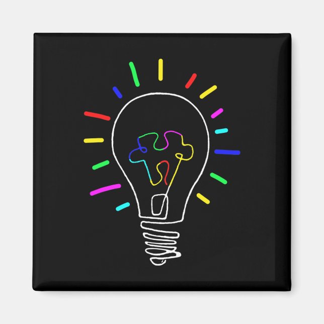 Unique Autism Awareness Illustration For Autism Su Magnet (Front)