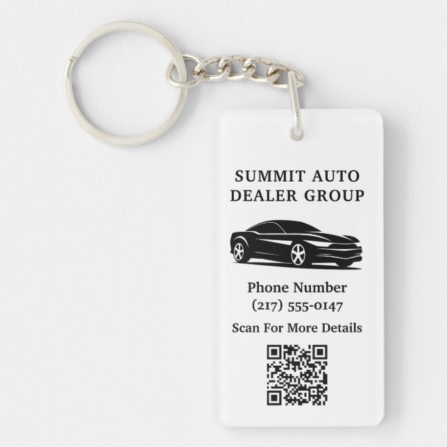 Unique Auto Repair or Auto Dealer Promotional Key Ring (Front)