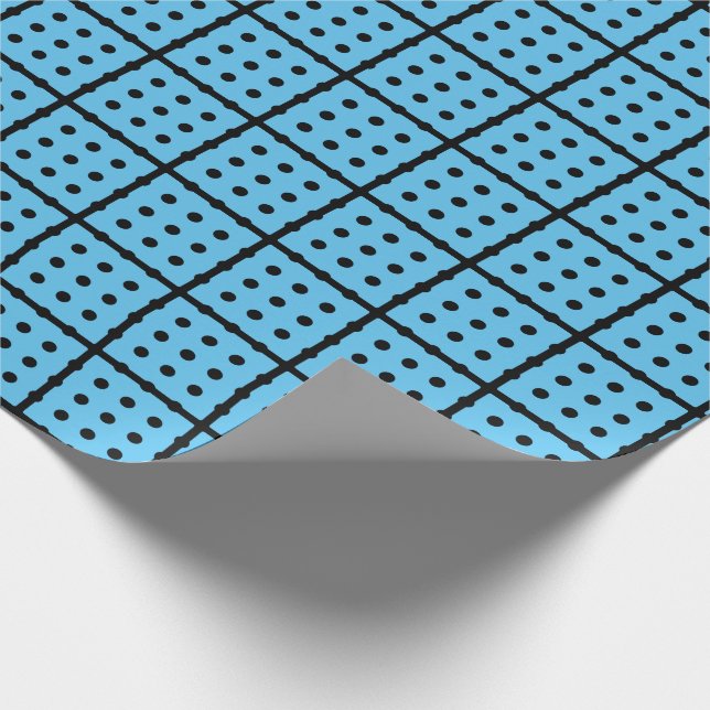 Unique Baby Blue Wrapping Paper (Corner)