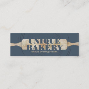 Unique Bakery Rolling Pin two lined name custom Mini Business Card
