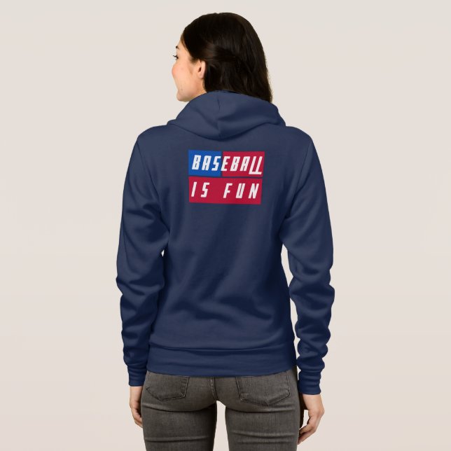Unique Baseball Is Fun On American Flag Colours Hoodie (Back Full)