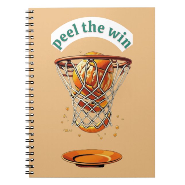 Unique basketball lover gifts peel the win notebook (Front)