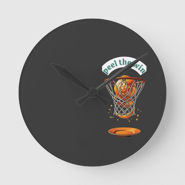 Unique basketball lover gifts peel the win round clock (Front)