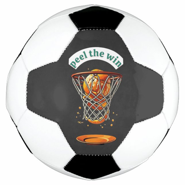Unique basketball lover gifts peel the win soccer ball (Front)