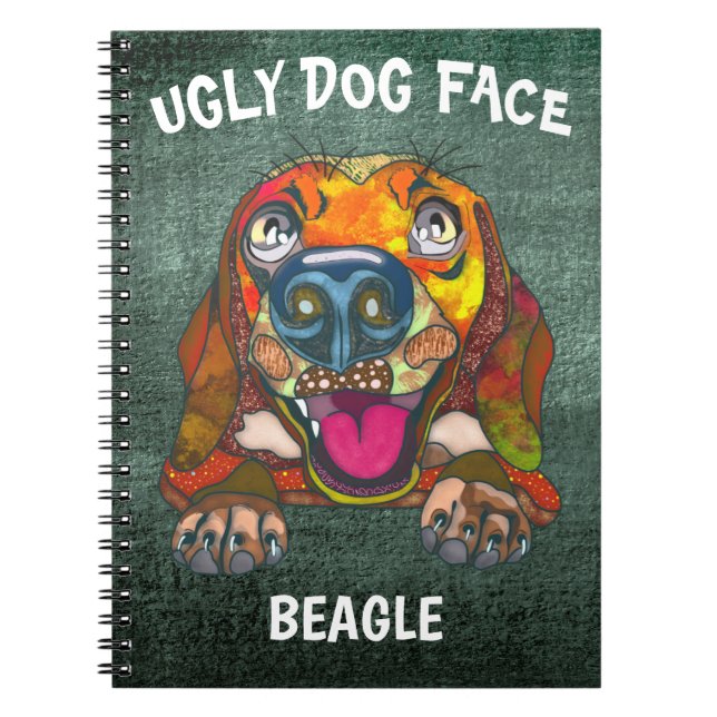 Unique Beagle ugly dog face Notebook (Front)