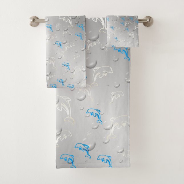 unique, beautiful, colourful, painted pattern a gr bath towel set (Insitu)