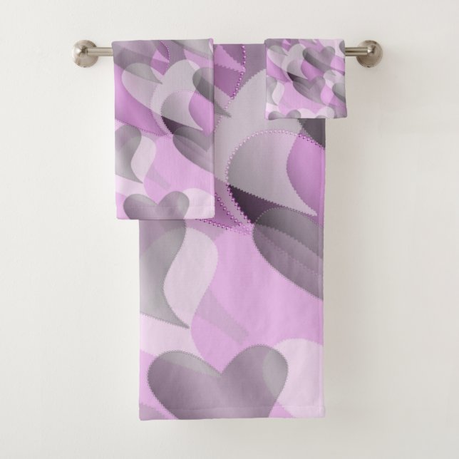 unique, beautiful, colourful, painted pattern a gr bath towel set (Insitu)