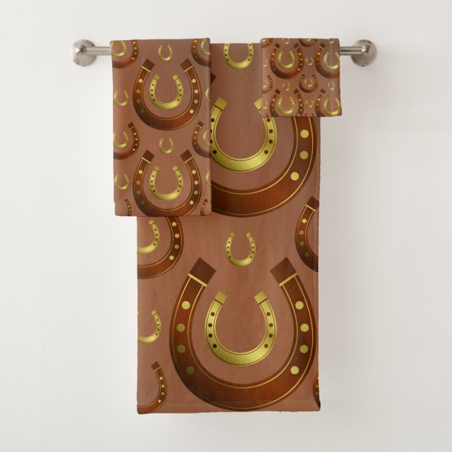 unique, beautiful, colourful, painted pattern a gr bath towel set (Insitu)