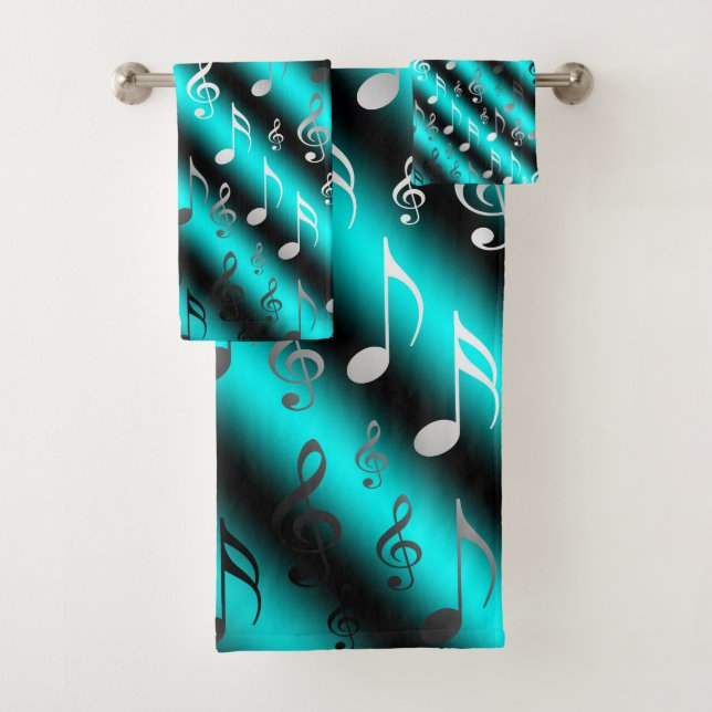 unique, beautiful, colourful, painted pattern a gr bath towel set (Insitu)