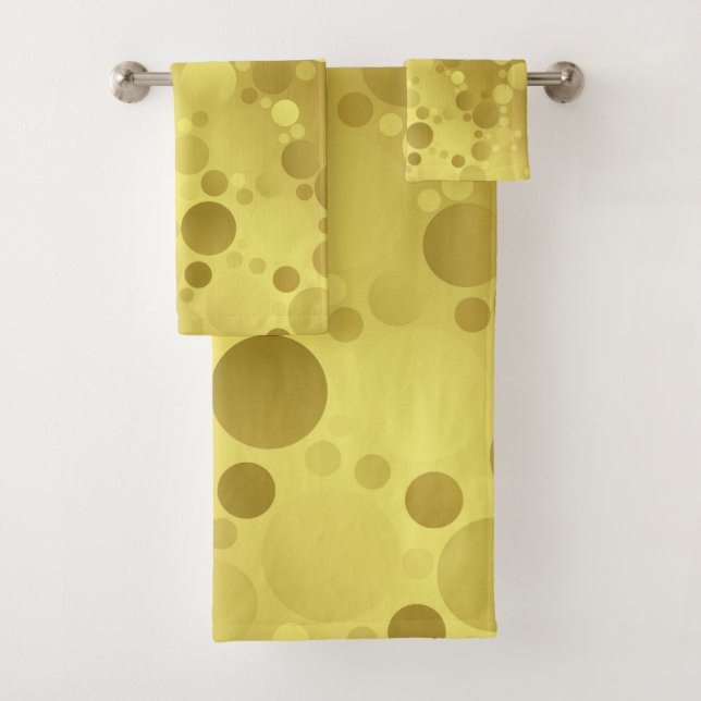 unique, beautiful, colourful, painted pattern a gr bath towel set (Insitu)