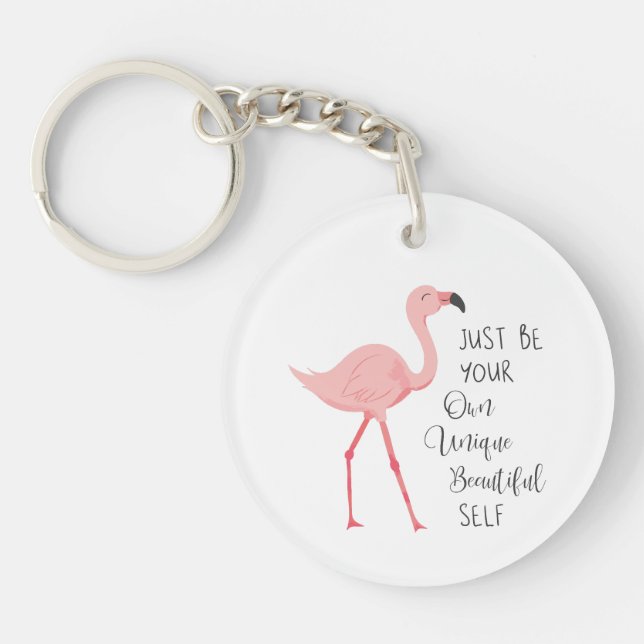 Unique Beautiful Self Round Acrylic Keychain (Front)