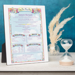 Unique Birthday Day You Were Born Plaque