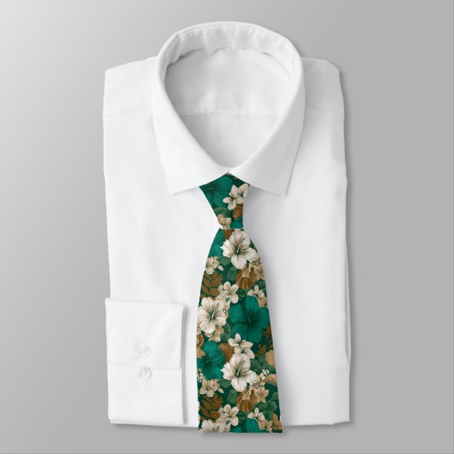 Unique Birthday Gifts For Boyfriend Tropical Flowe Tie (Tied)