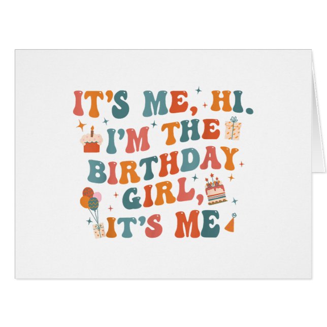 Unique Birthday Party Its Me Hi Im The Birthday Gi (Front Horizontal)